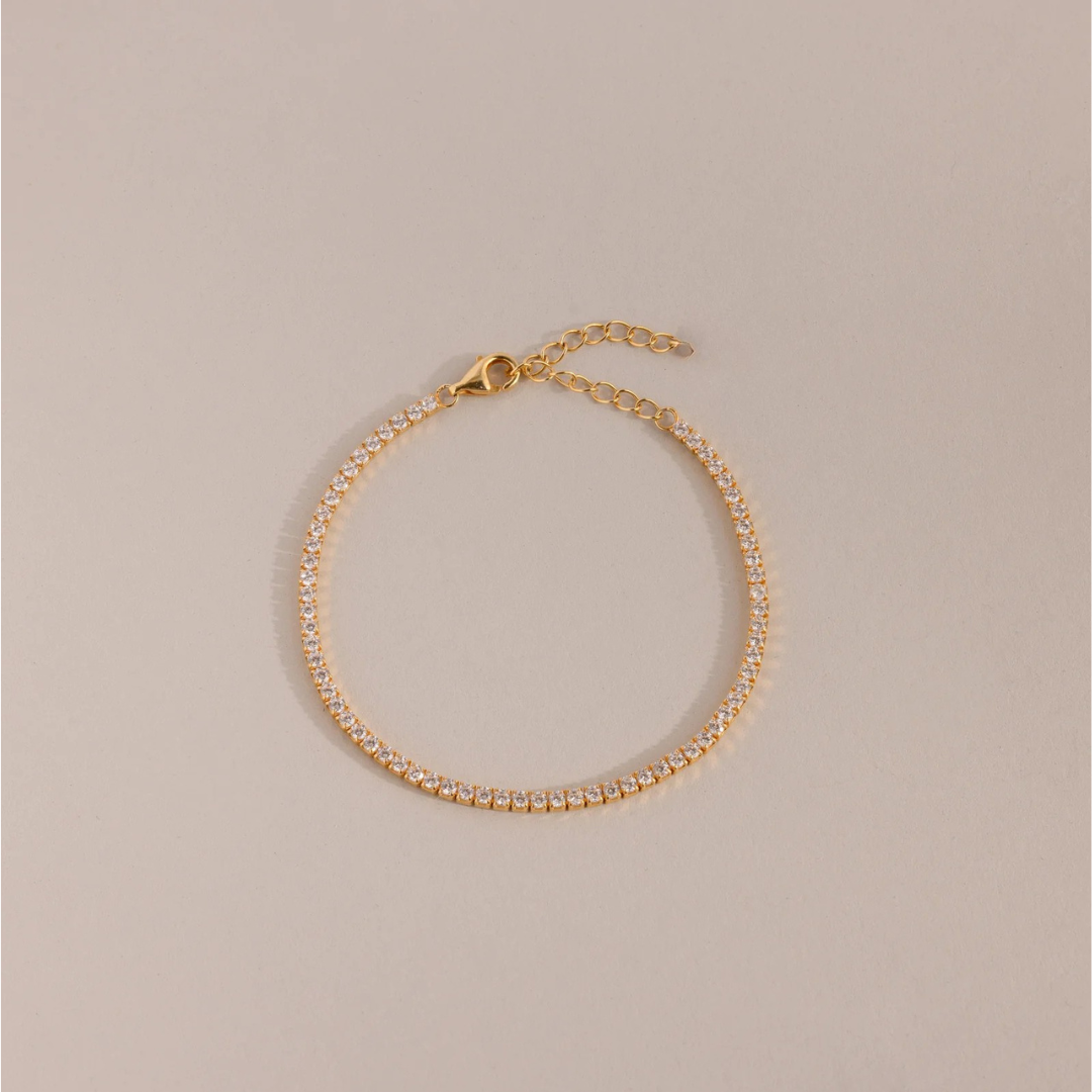 Pulseira clássica com diamantes