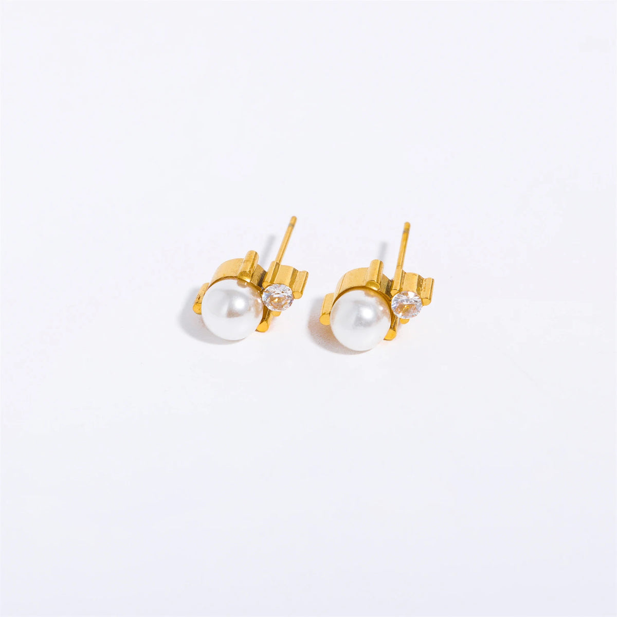 2pc Stainless Steel Cubic Zircon Minimal Birthstone Earrings for Women 12 Zodiac Signs Small Ear Stud Earring Piercing Jewelry