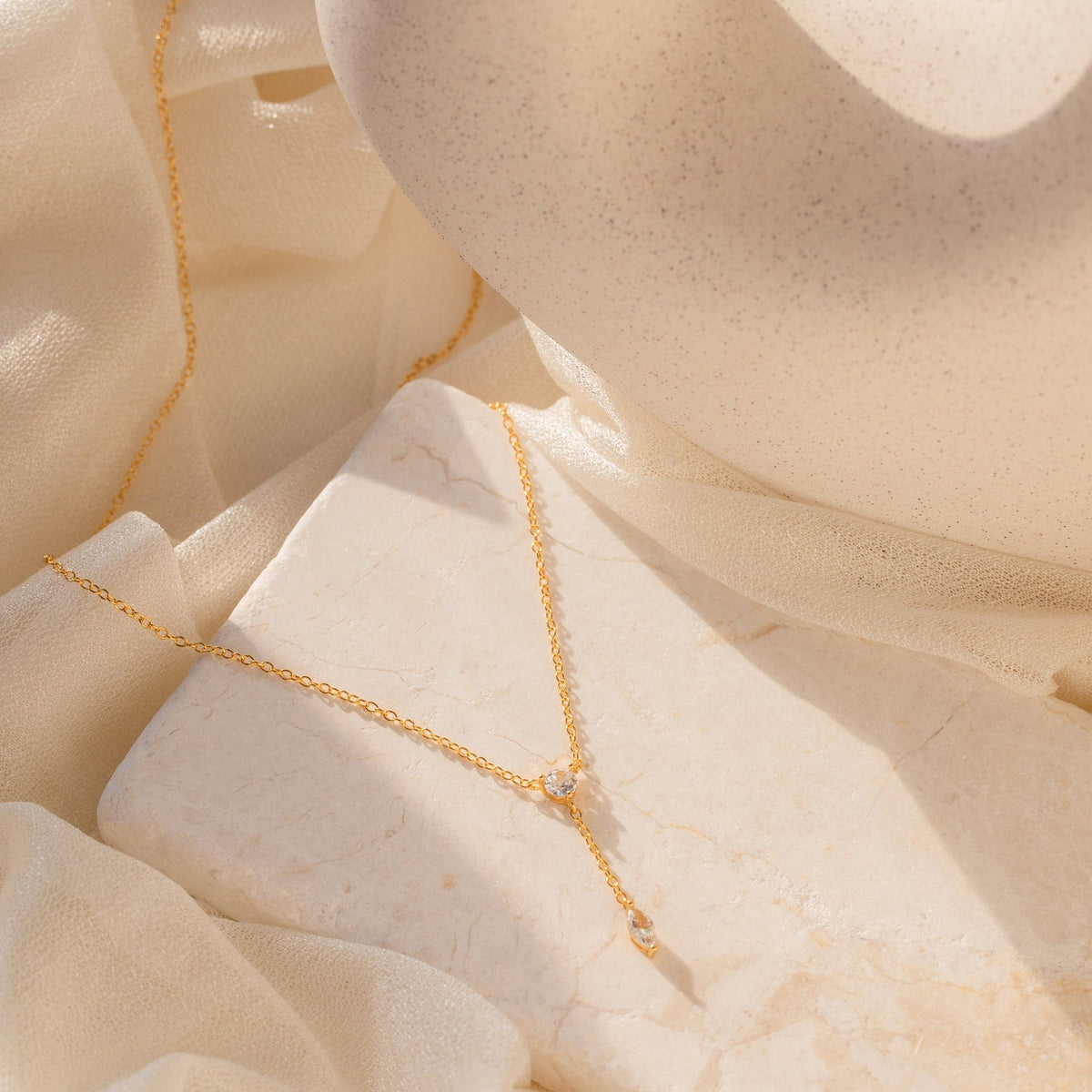 Colar Lariat de Diamante Leena
