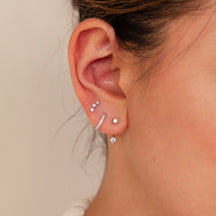 Conjunto de brincos pedras brilhantes
