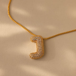 Colar de letras Pave Puff