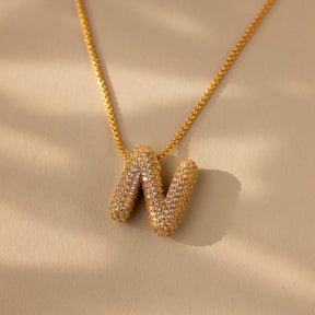 Colar de letras Pave Puff
