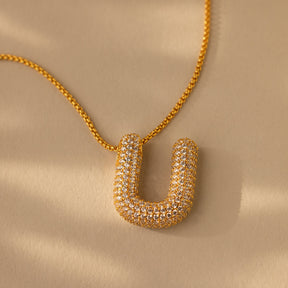 Colar de letras Pave Puff