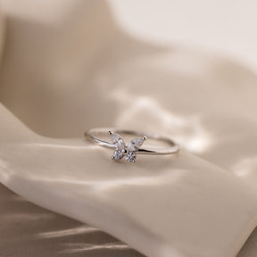Anel de Diamante Mariposa