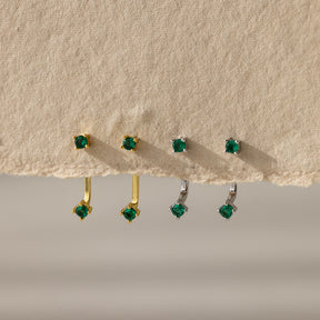 Brincos com pedras de nascimento