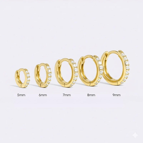 Brincos de argola com pavé