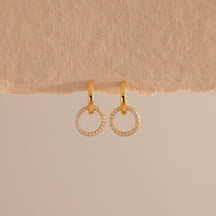 Brincos Duo Delicado Pave
