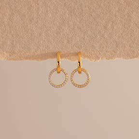 Brincos Duo Delicado Pave
