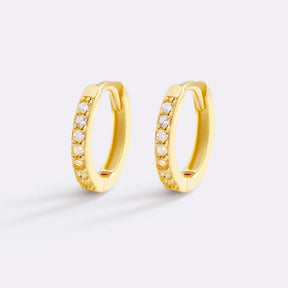 Brincos de argola com pavé