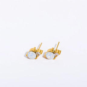 2pc Stainless Steel Cubic Zircon Minimal Birthstone Earrings for Women 12 Zodiac Signs Small Ear Stud Earring Piercing Jewelry