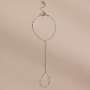 Pulseira delicada de corrente de mão