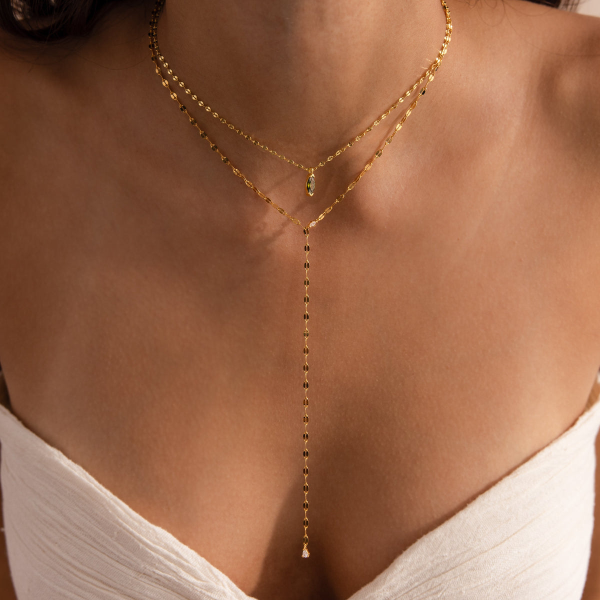 Colar tipo laço Lariat
