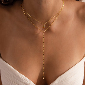Colar tipo laço Lariat