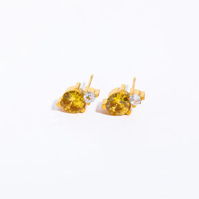 2pc Stainless Steel Cubic Zircon Minimal Birthstone Earrings for Women 12 Zodiac Signs Small Ear Stud Earring Piercing Jewelry