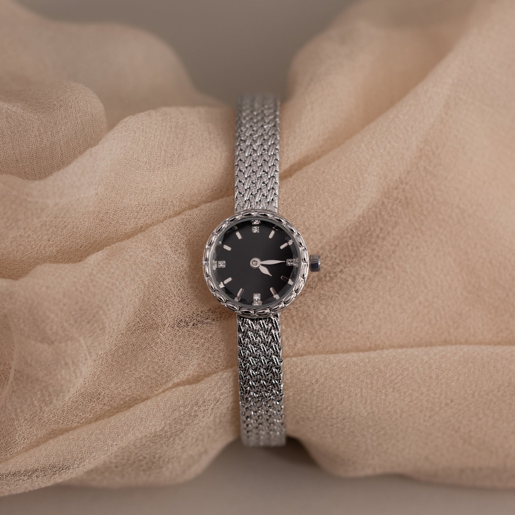 Round Braided Timepiece in Sterling Silver