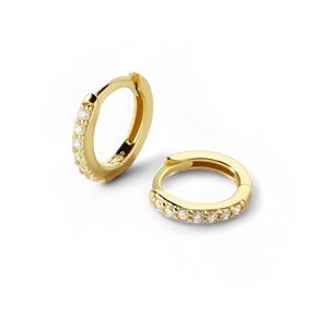Brincos de argola com pavé