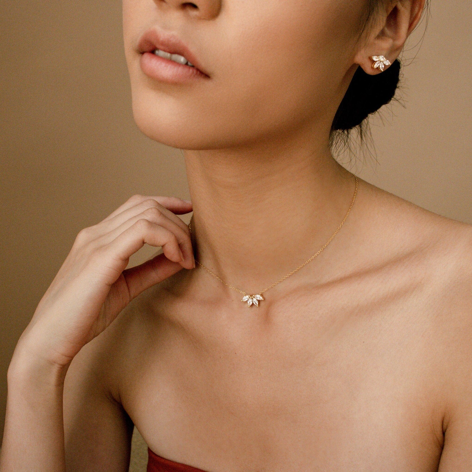 Colar de diamantes Marquise