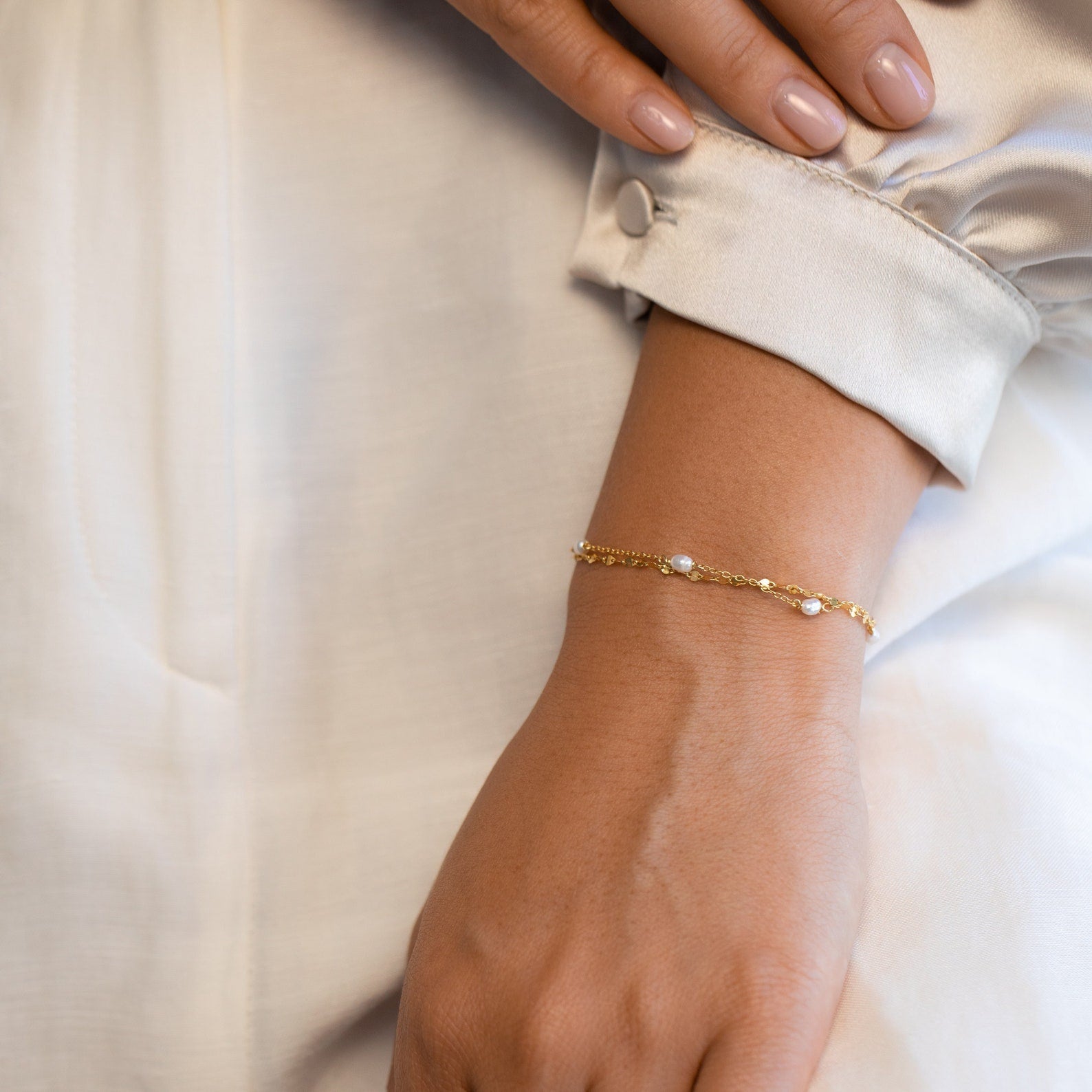 Pulseira Magnolia de pérolas