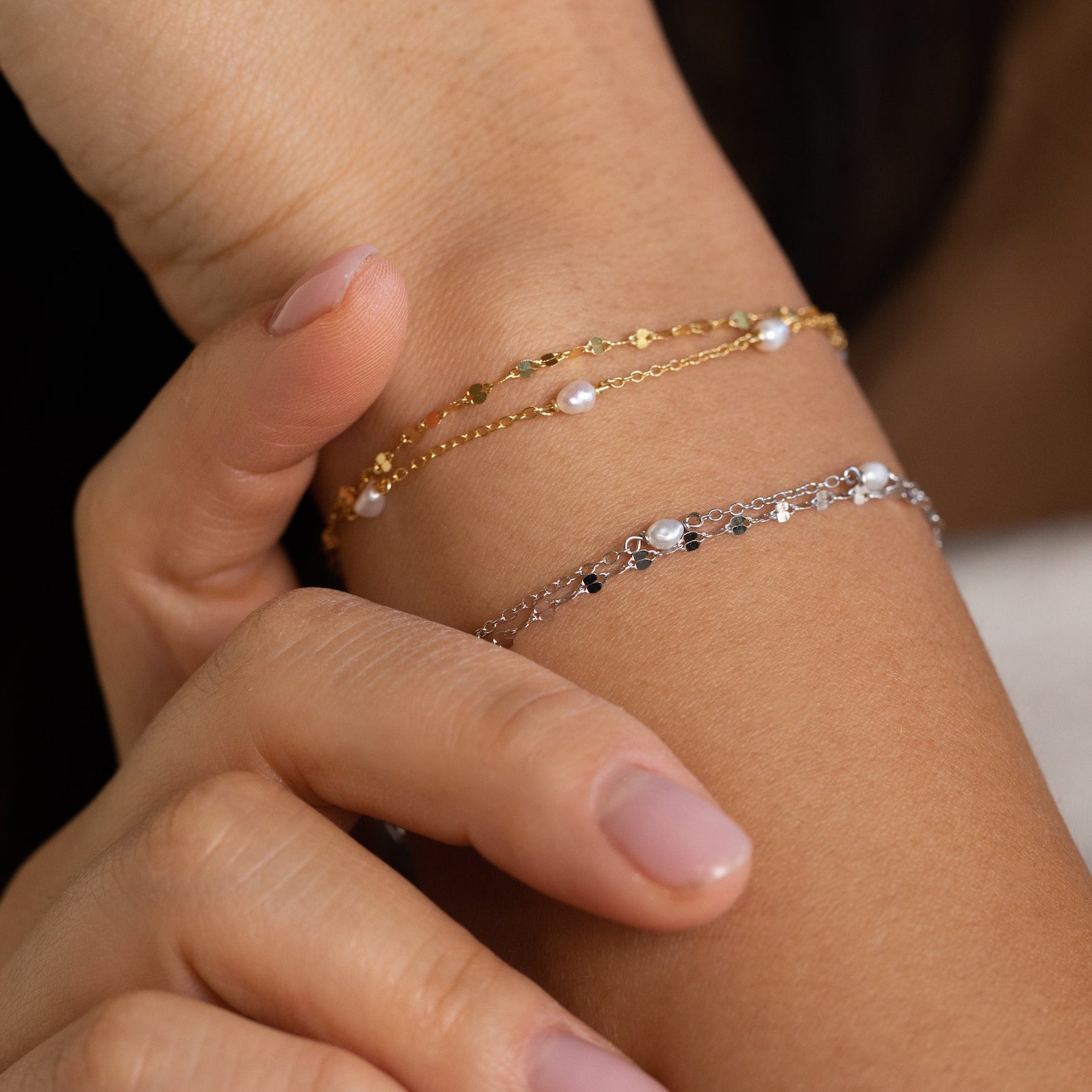 Pulseira Magnolia de pérolas