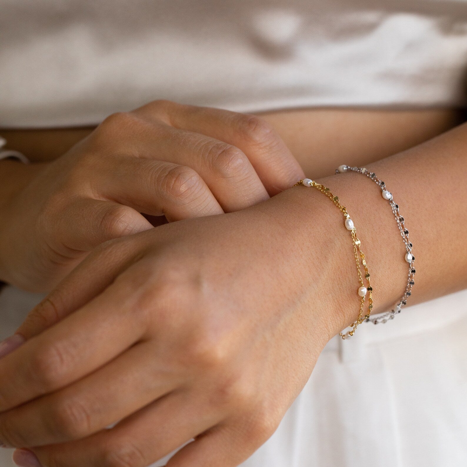 Pulseira Magnolia de pérolas