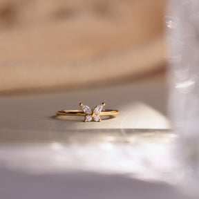Anel de Diamante Mariposa