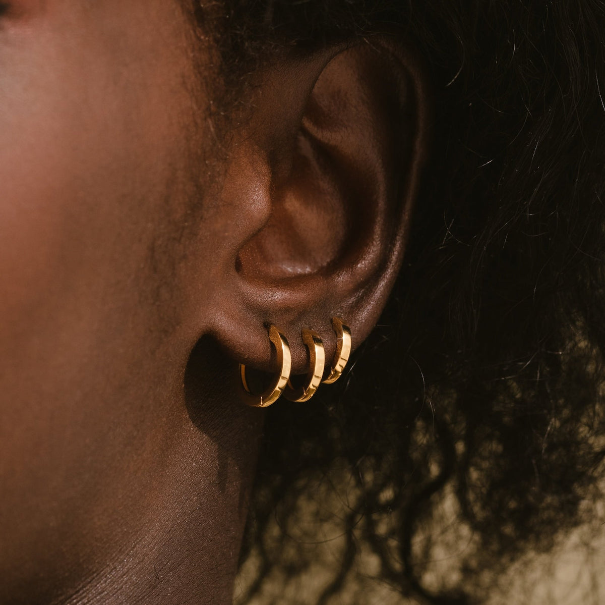 Conjunto de brincos de argola
