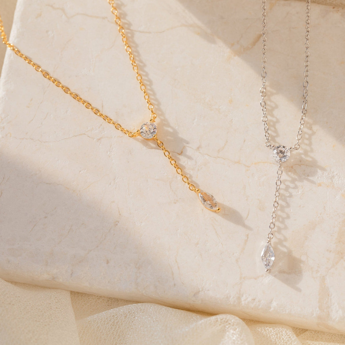 Colar Lariat de Diamante Leena