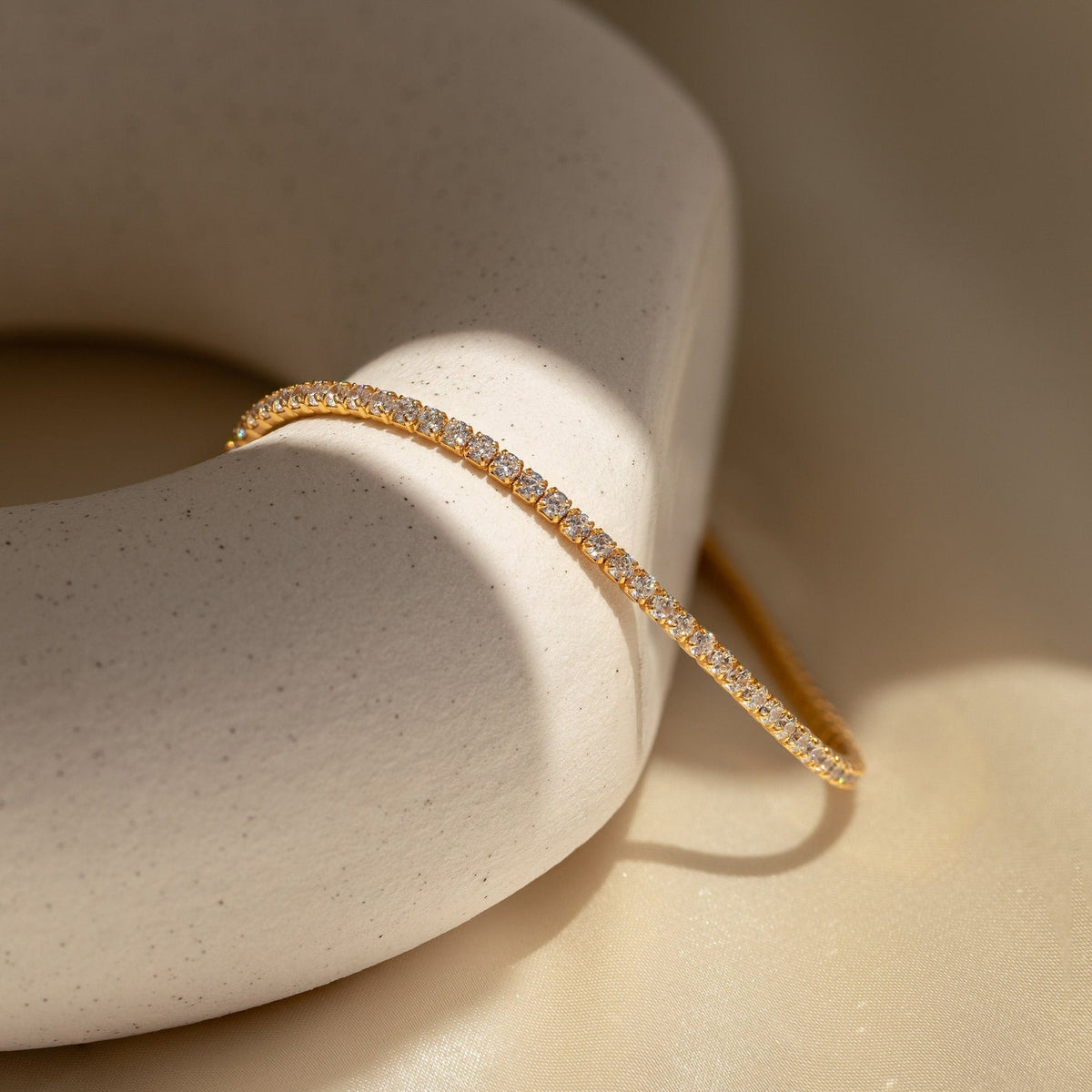 Pulseira clássica com diamantes
