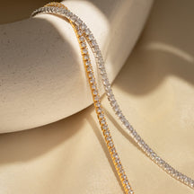 Pulseira clássica com diamantes