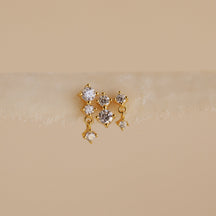 conjunto de 3 brincos de diamante