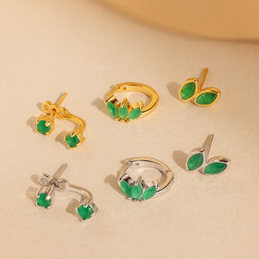 Conjunto de brincos de jade