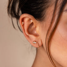 Conjunto de brincos de diamante Marquise