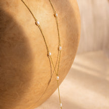 Colar Lariat Pearl Station