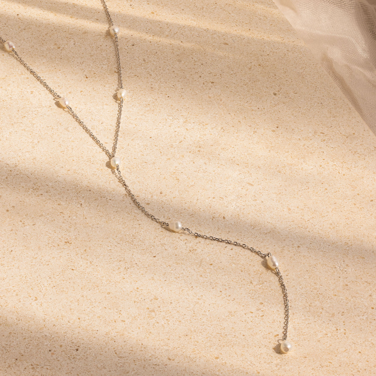 Colar Lariat Pearl Station