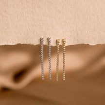 Brincos de tênis com pingente de diamante