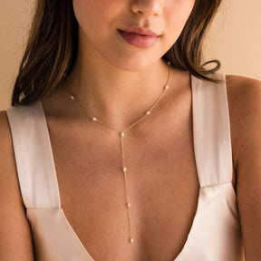 Colar Lariat Pearl Station