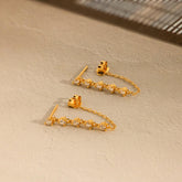 Brincos de corrente de diamante