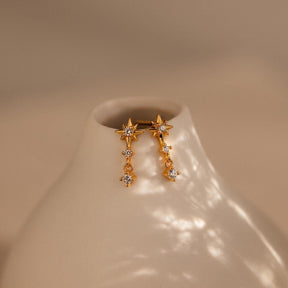 Brincos com Diamante estelar