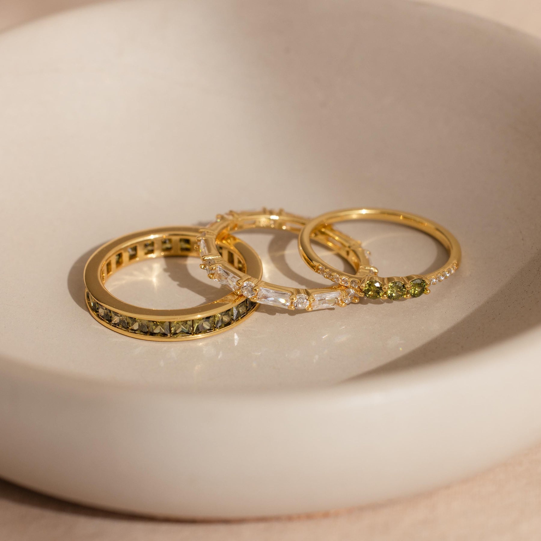 Conjunto de Anéis de Peridoto