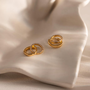 Brincos Duo Delicado Pave