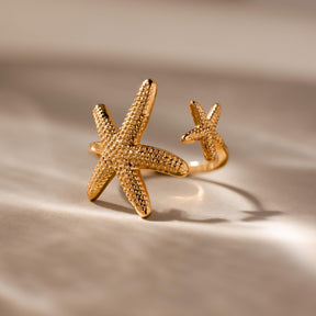 Anel de estrela-do-mar duplo aberto