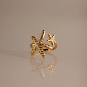 Anel de estrela-do-mar duplo aberto