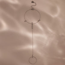 Pulseira de corrente de mão com cluster de diamantes